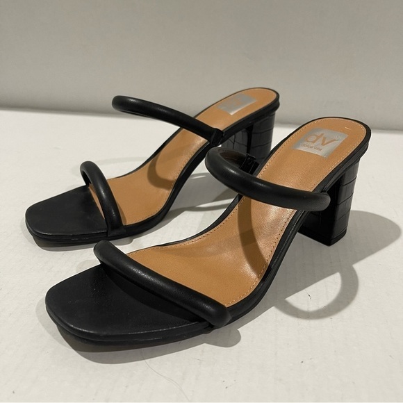 Women’s DV Dolce Vita Halsty Two Band Black Heels Size 10 US! - Picture 3 of 9